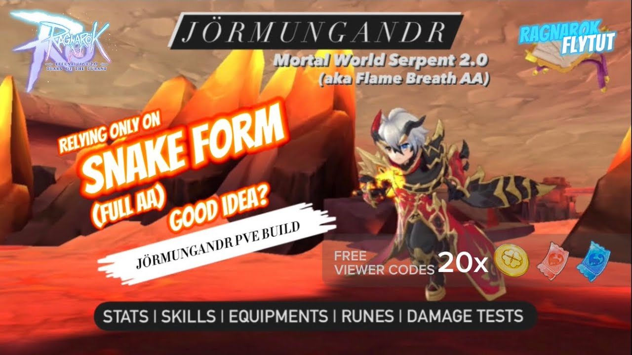 Ragnarok Mobile | Jörmungandr Full AA 2.0 (PVE Build + Damage Tests) #ROM #RagnarokMEternalLove
