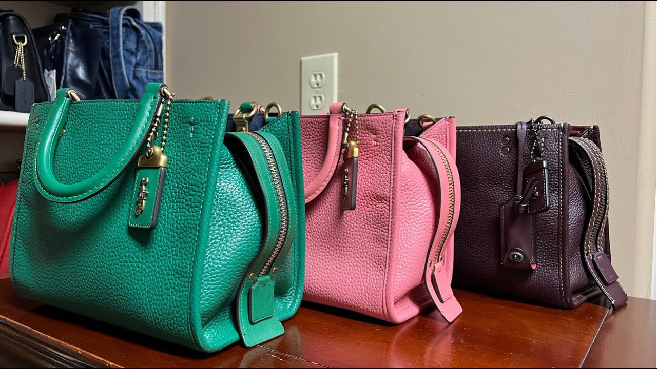 COACH ROGUE 25 COLLECTION: GREEN, TAFFY, OXBLOOD || CONTEMPORARY HANDBAGS 