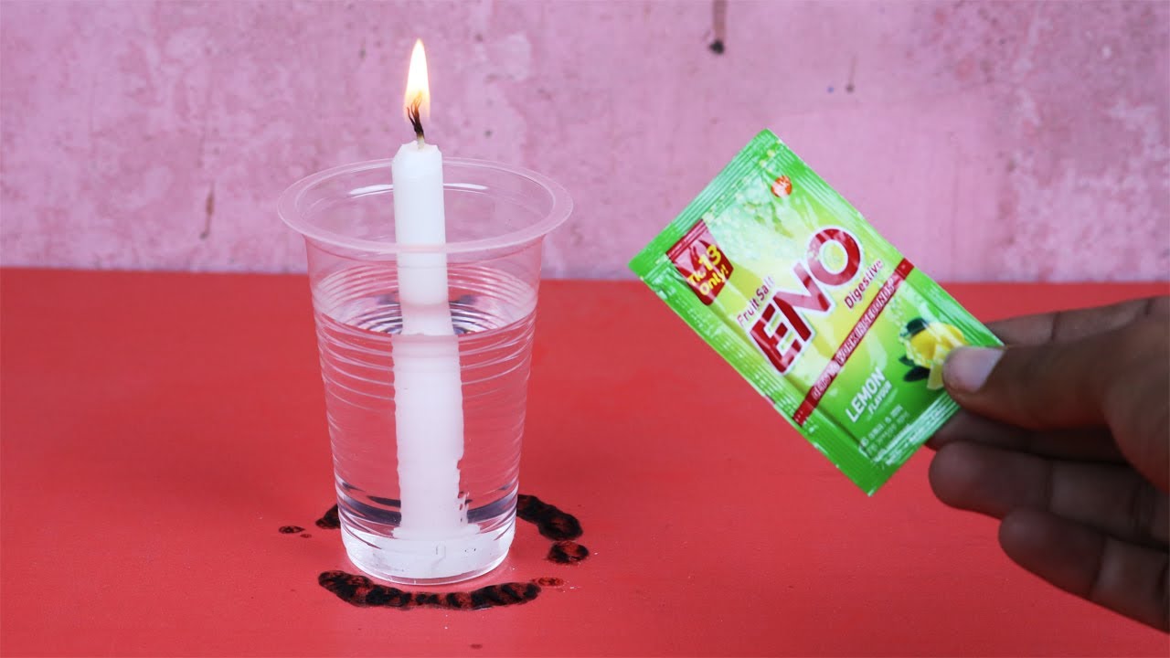 Experiment ENO vs Candle And Water super Eno Reaction