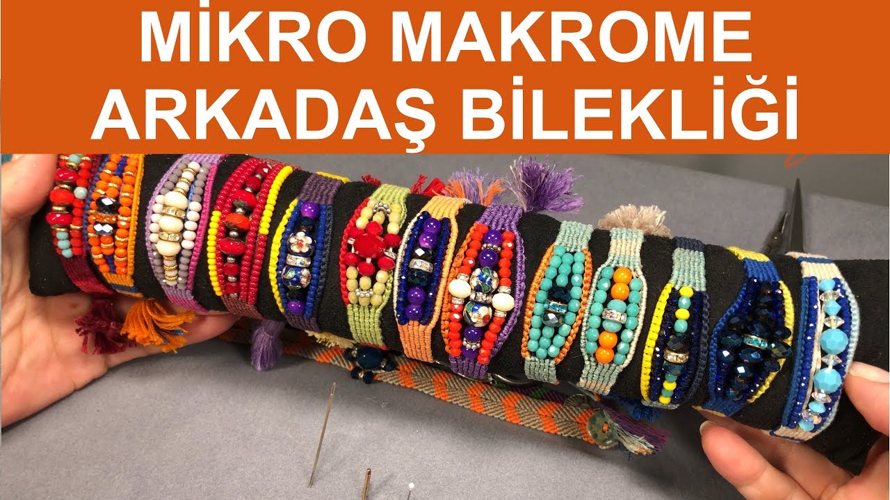 Как сделать браслет из микро макраме