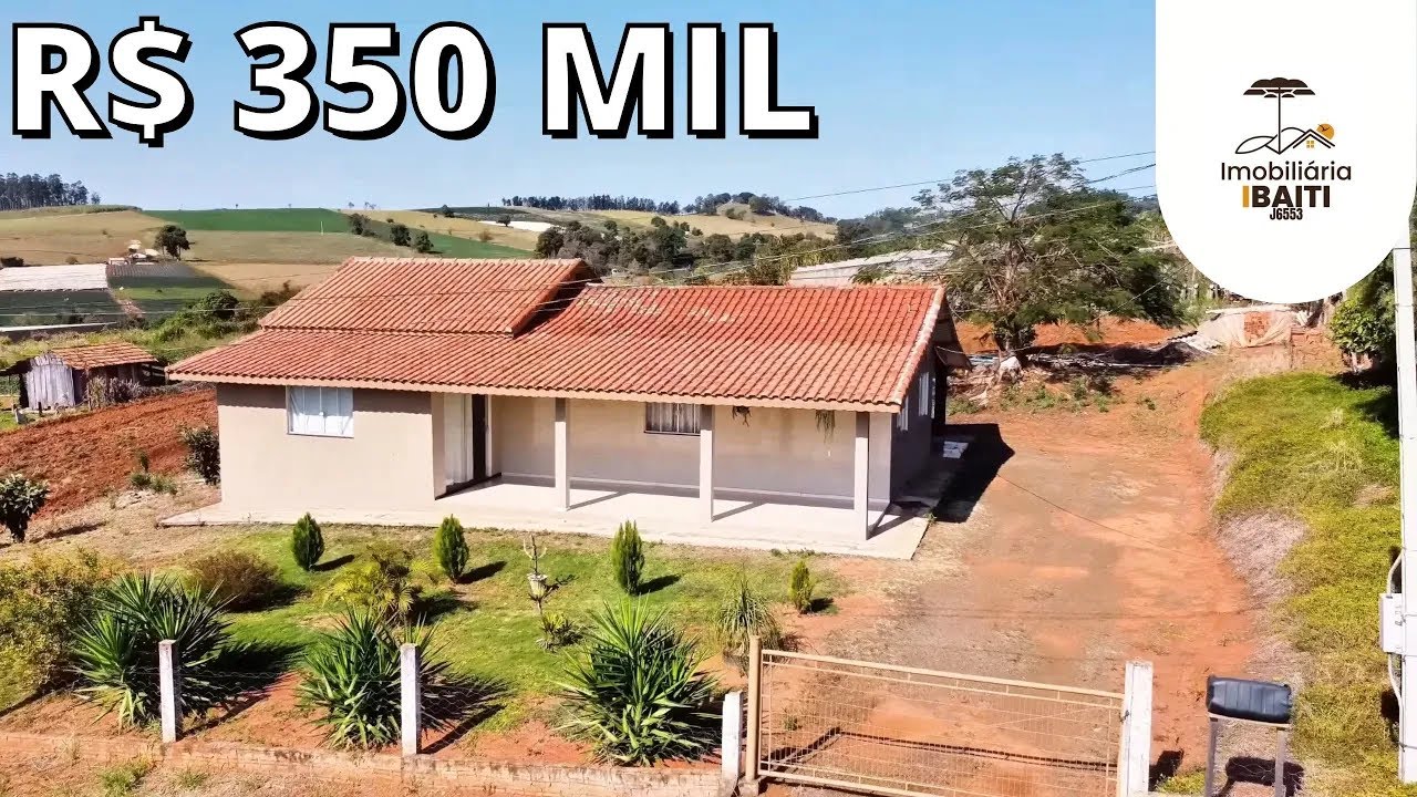 CHÁCARA COM CASA, ÁGUA ENCANADA, FIBRA ÓPTICA 5 MIL METROS TERRA ROXA   R$ 350 MIL Código 2550