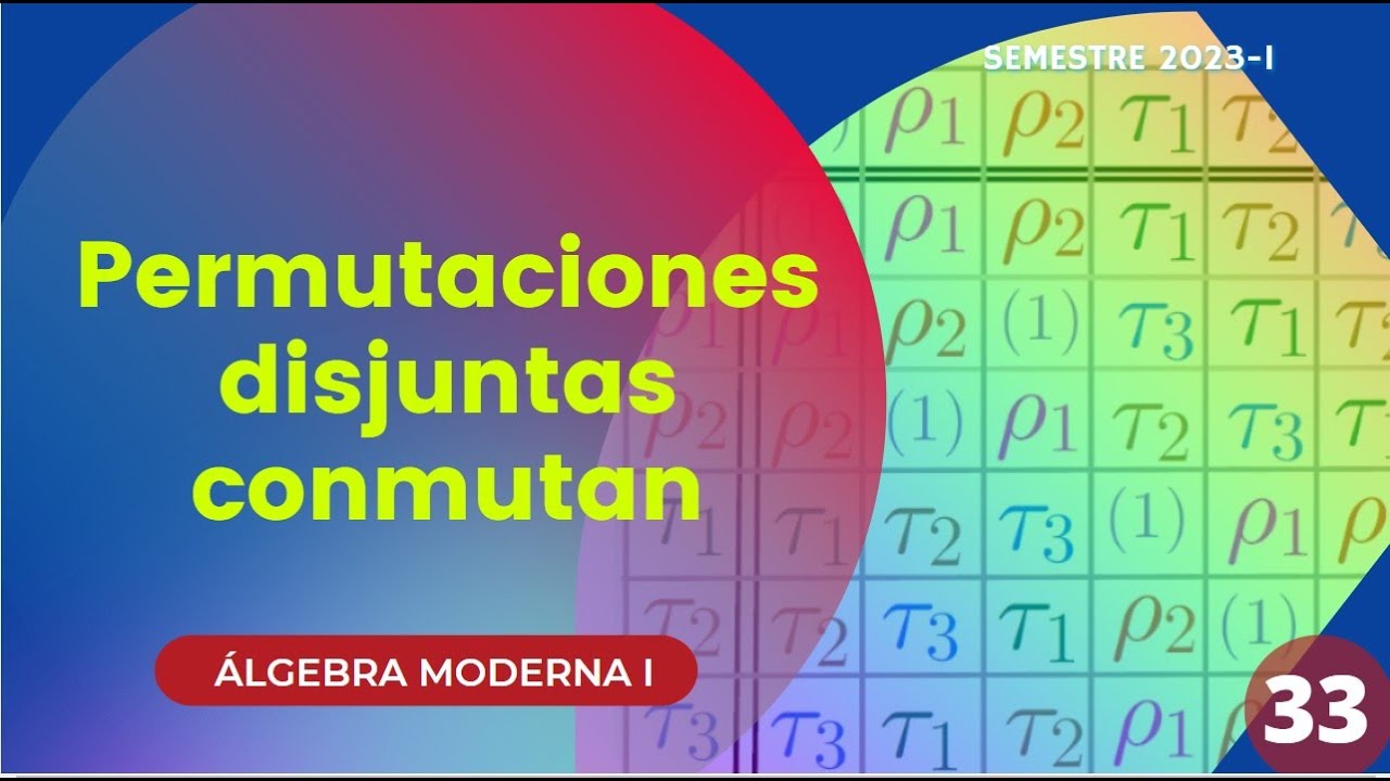 33. Propiedades de permutaciones: permutaciones disjuntas conmutan #unam#matemáticas#ciencia