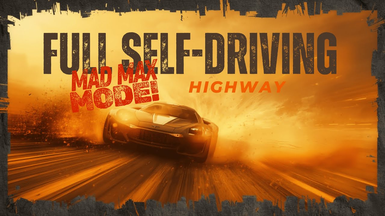 Tesla FSD Full Send! — режим MAD MAX | Полностью автономное вождение