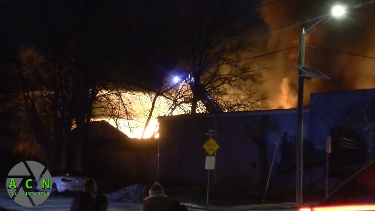 Massive Commercial Building Fire Valley Road Roselle Park