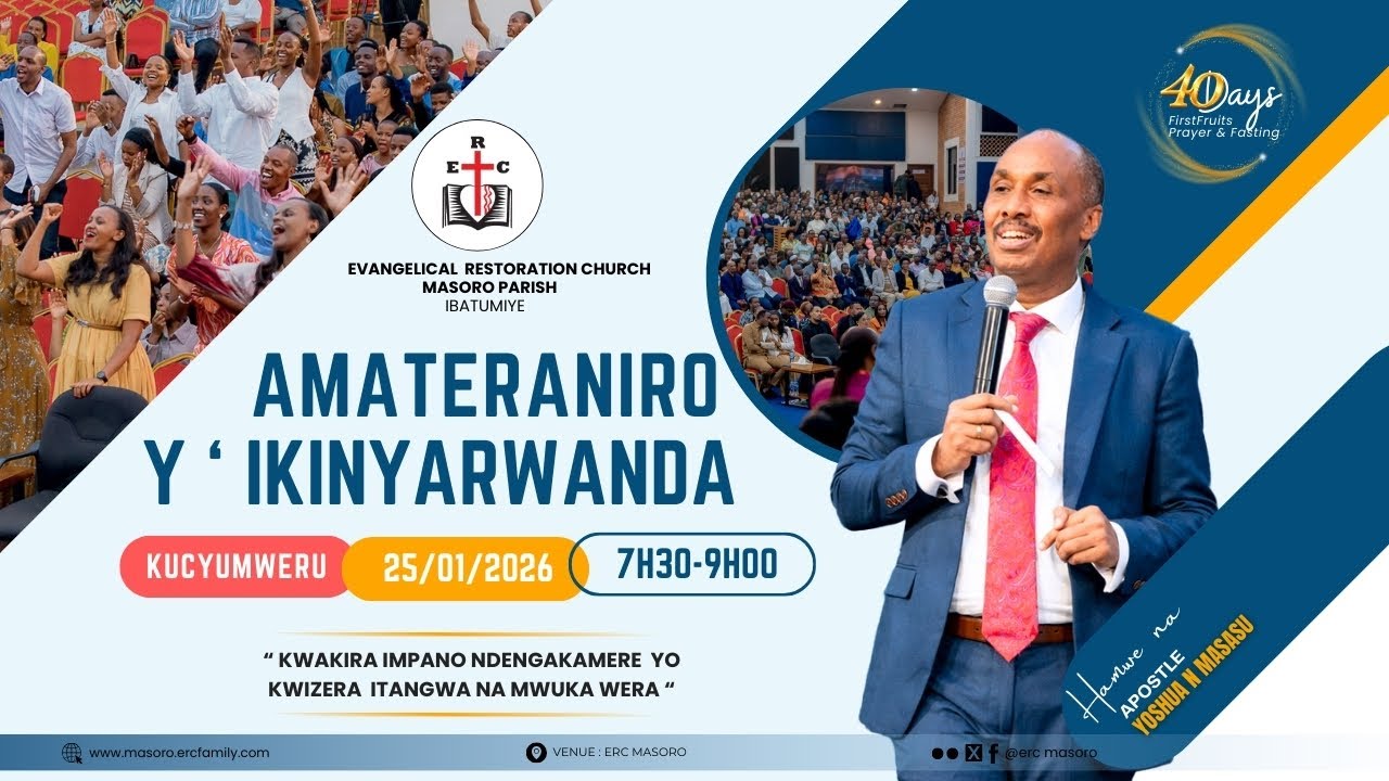 ITERANIRO RYA MBERE KU CYUMWERU 25/01/2026 HAMWE NA APOSTLE YOSHUA N MASASU