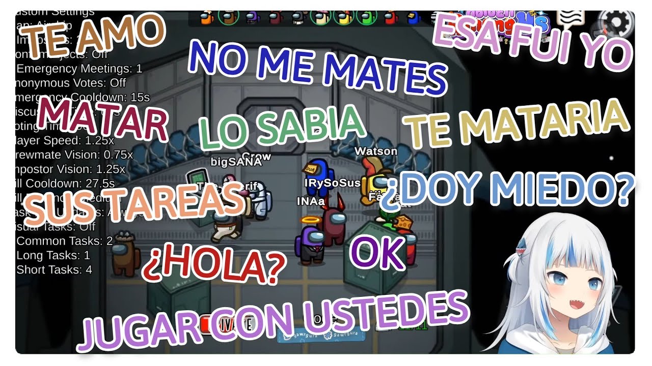 Compilación todos los momentos favoritos de las chicas EN del collab de Amongus[HoloEN][Sub Español]