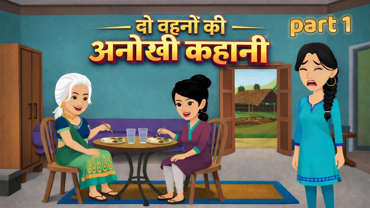 दो बहनों की अनोखी कहानी  part 1 | Hindi Kahani | Moral Kahaniyan | Animation Story | Cartoon Story