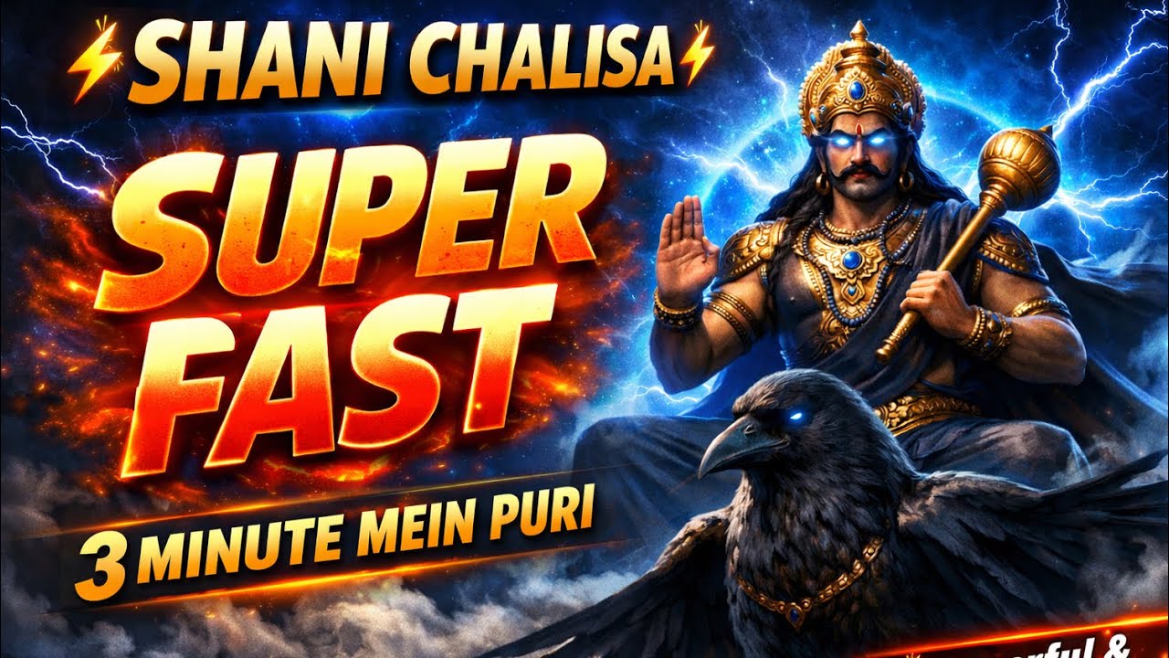 Shani Chalisa Super Fast Full Path 🖤⚡ | Shanivar Special 2026