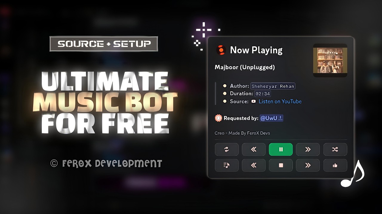 Создание продвинутого музыкального Discord-бота за 5 минут | БЕСПЛАТНО | Без навыков программиров...