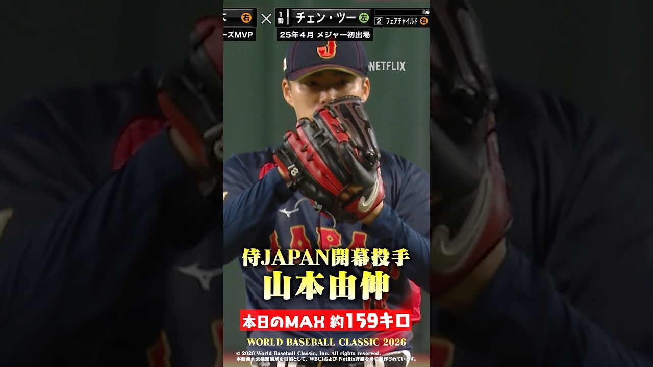 MAX159キロ&hellip;侍JAPAN開幕投手・山本由伸！