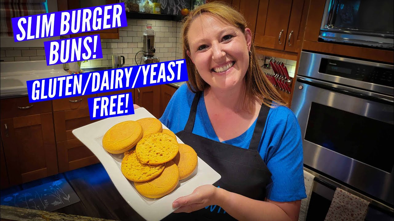 Gluten/Dairy/Yeast free Slim low Carb Hamburger Buns!