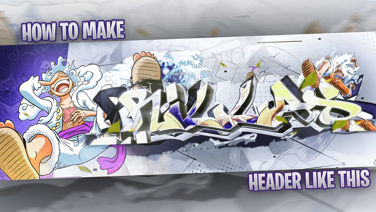 How To Make Header Like This | Luffy Gear 5 | Photoshop | EASY