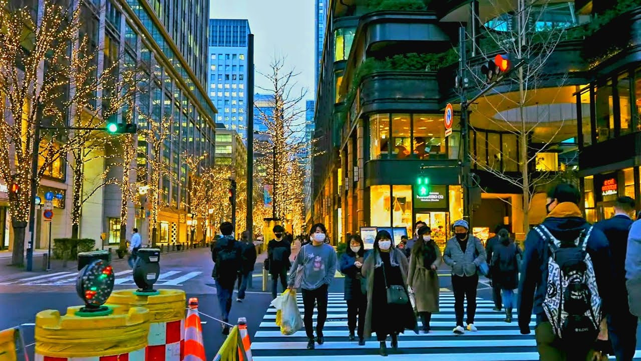 【4K HDR】Tokyo Friday Walk -  Ginza,Tokyo 銀座東京 2021.02  17:15