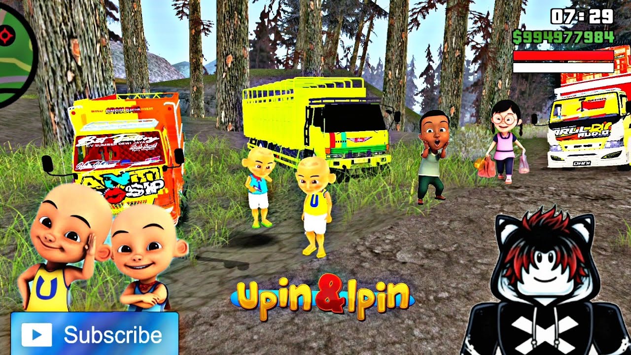 Mobil Truk Oleng Upin dan Ipin Tercebur Ke Sungai ‼️ CS UPIN
