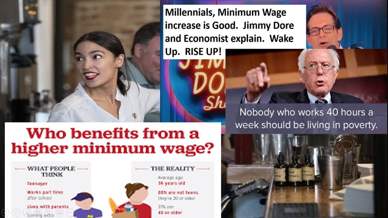 Alexandria Ocasio Cortez, AOC, Bernie Sanders, Jimmy Dore agree minimum wage is too low.