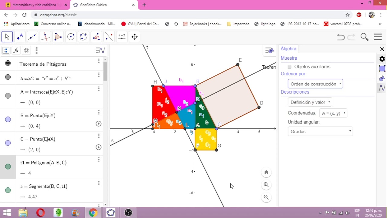Teorema de Pitágoras (GeoGebra)