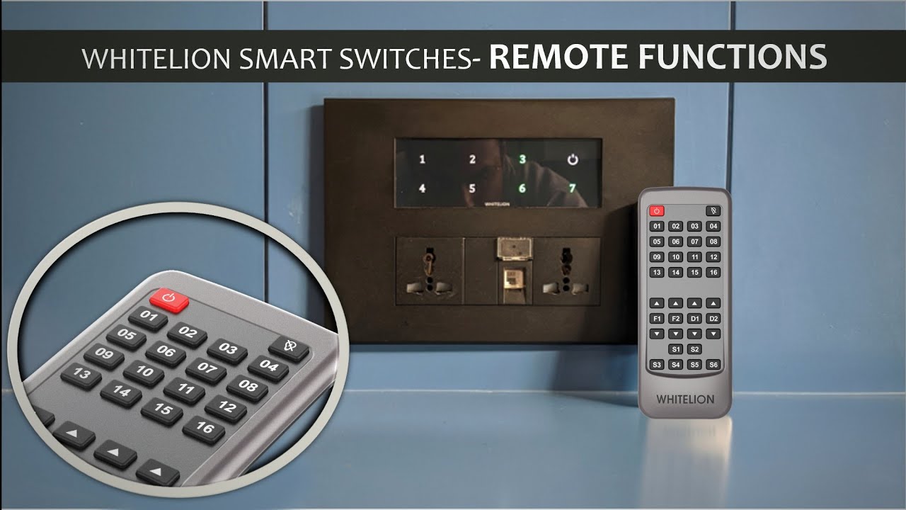 11. Smart Switches Remote Control | Whitelion Wifi Switch Board| Smart Switch With Remote