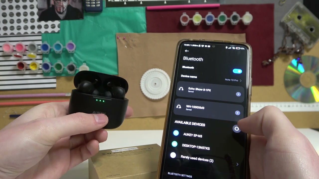 Как войти в режим сопряжения в Aukey EP-N5?