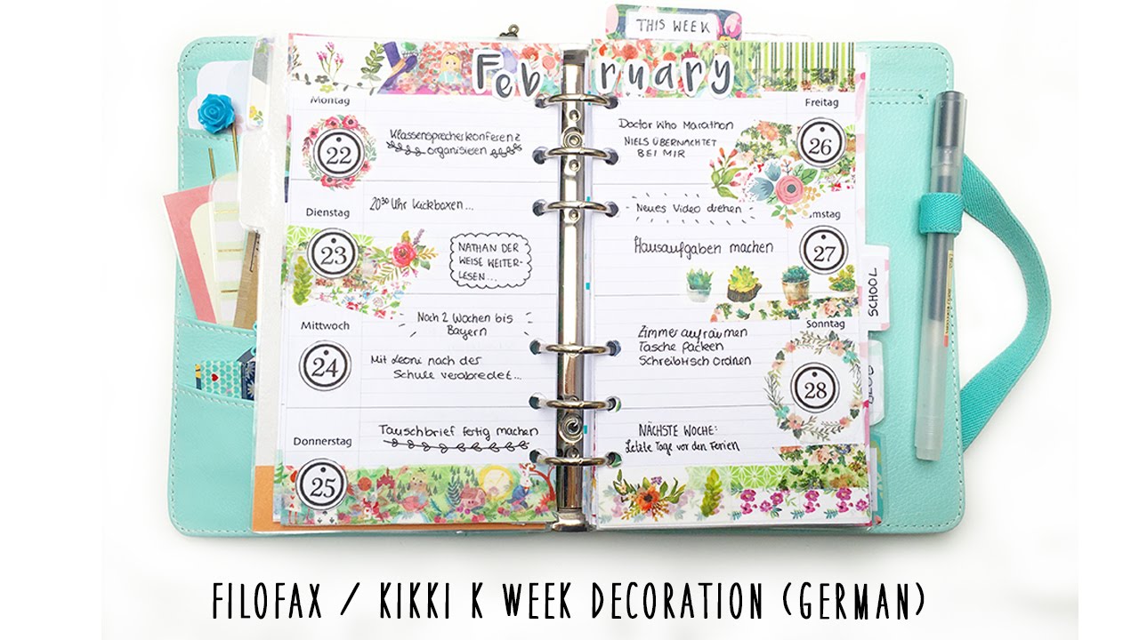 Filofax/ Kikki K Week Decoration #2 (German)