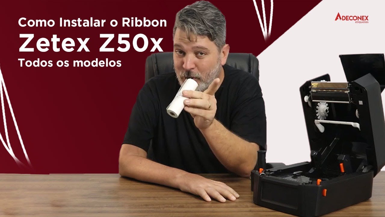 Como instalar Ribbon na impressora Zetex Z50x - Todos os modelos disponíveis