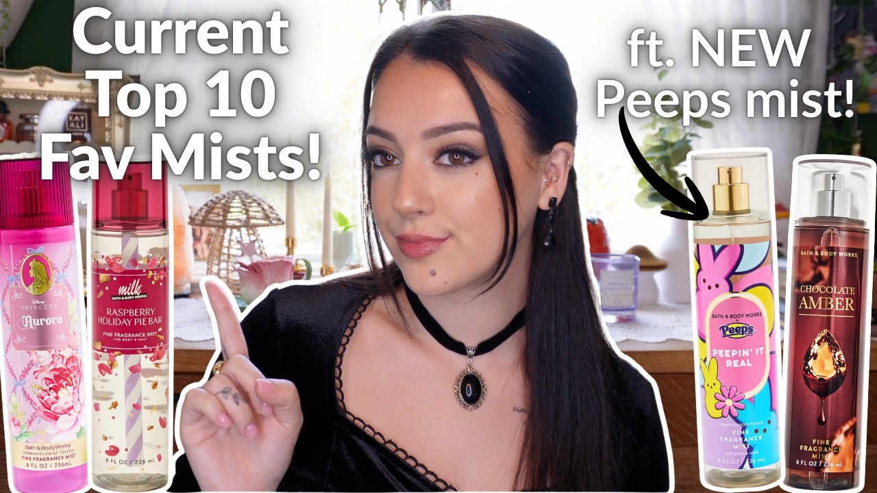 ✨My Current Top 10 FAVORITE Bath & Body Works Mists ft. New Peepin' It Real Mist! ✨