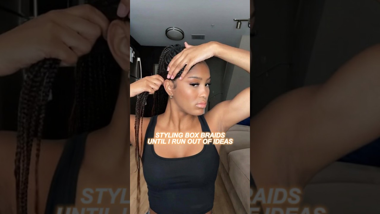 🌿 Styling box braids until I run out of ideas! #braids #braidhairstyles #boxbraidstyles