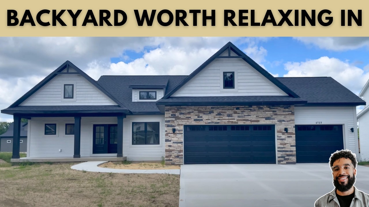 STUNNING New Construction Home Tour Near Grand Rapids Michigan | 4 bed home w/ water access