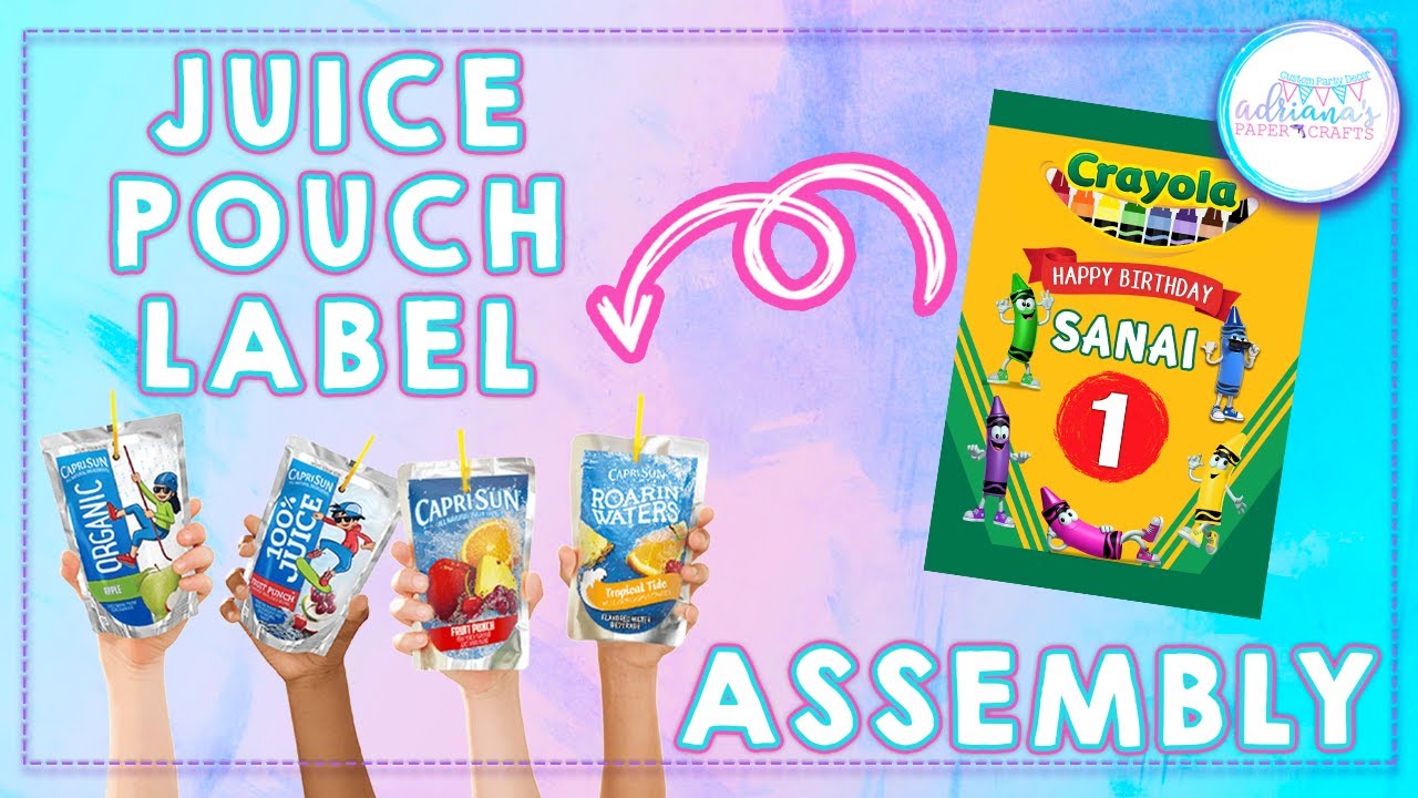 How to assemble a juice pouch label | Custom Party Favors