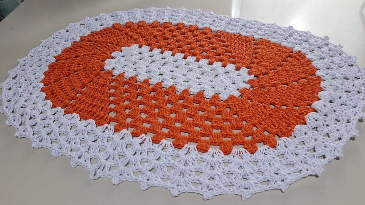 TAPETE EM CROCHÊ ESPIRAL COM BASE FÁCIL/TAPETE/CROCHE /PASSO A PASSO #CROCHÊ #CROCHET 