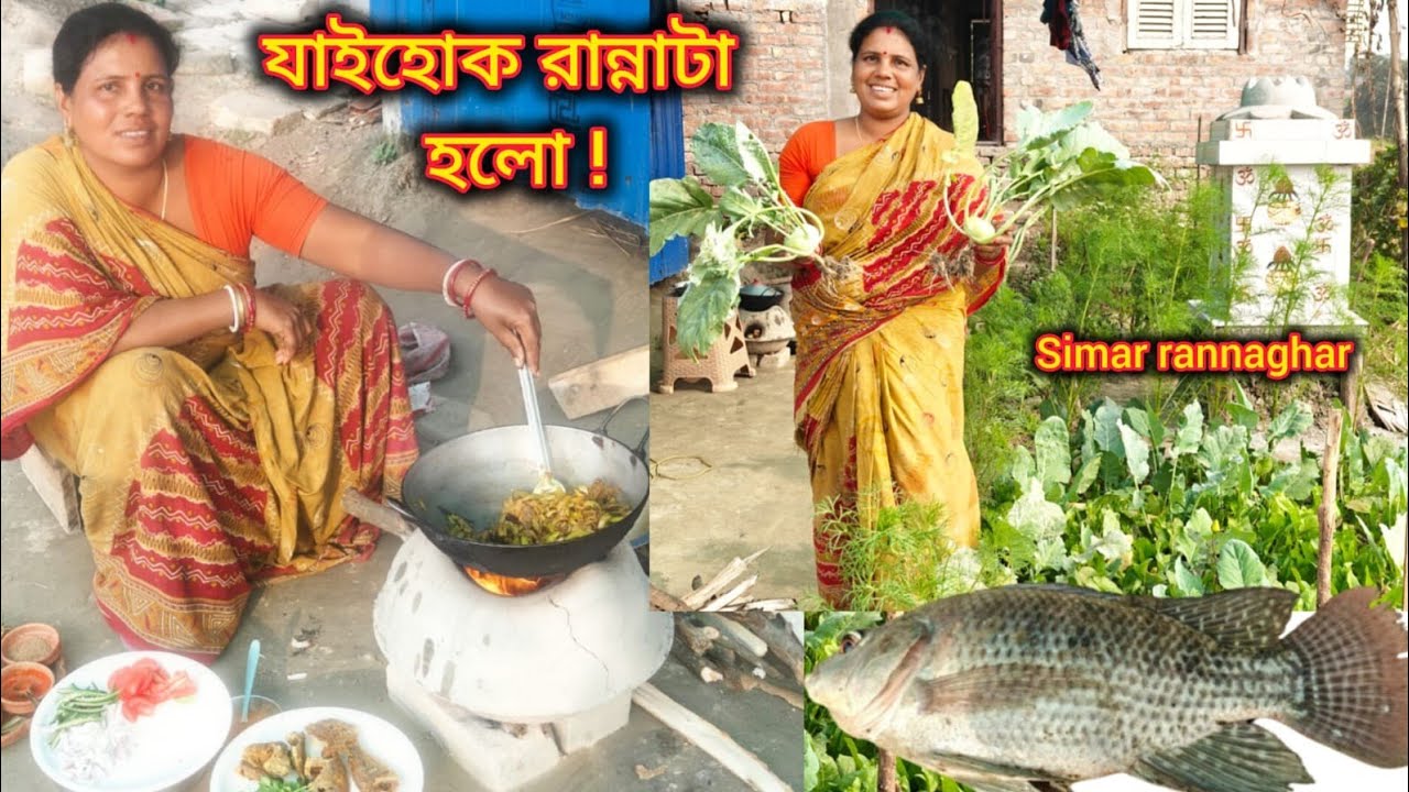আমাদের কাছে বিরাট সুখ পুকুরের মাছ ,বাগানে ওল কপি তুলে  রান্না । চুনো মাছ কাঁচা টমেটো চচ্চড়ি।