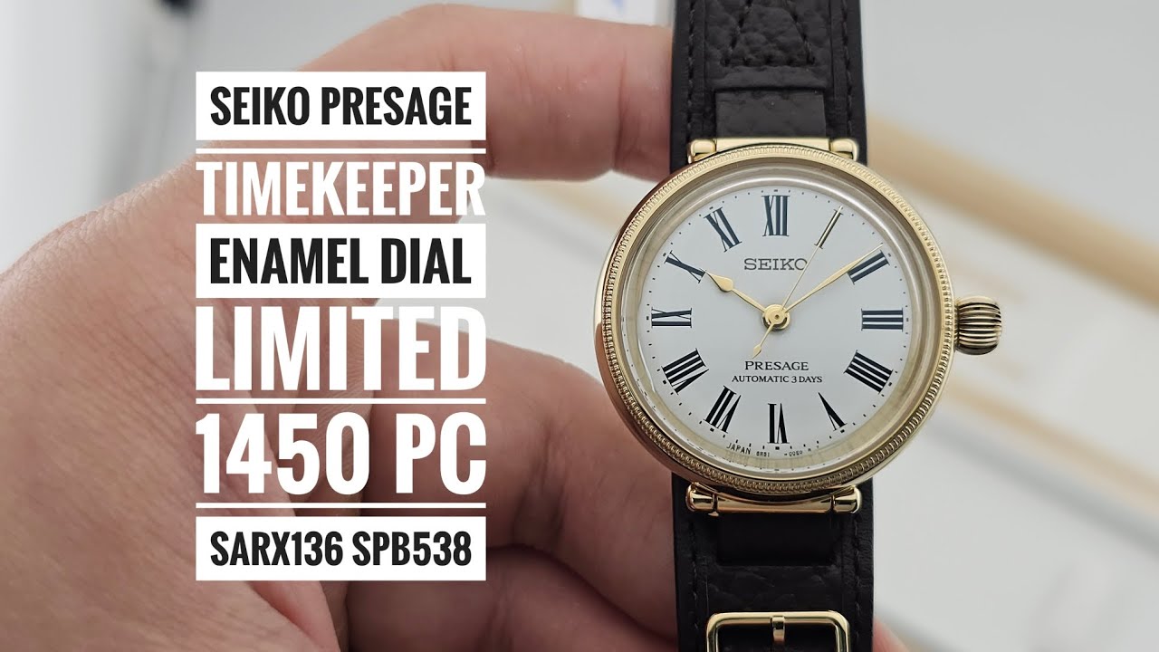Seiko Presage Automatic 145th Anniversary Timekeeper Enamel Dial Limited 1450 Pc SPB538 SARX136