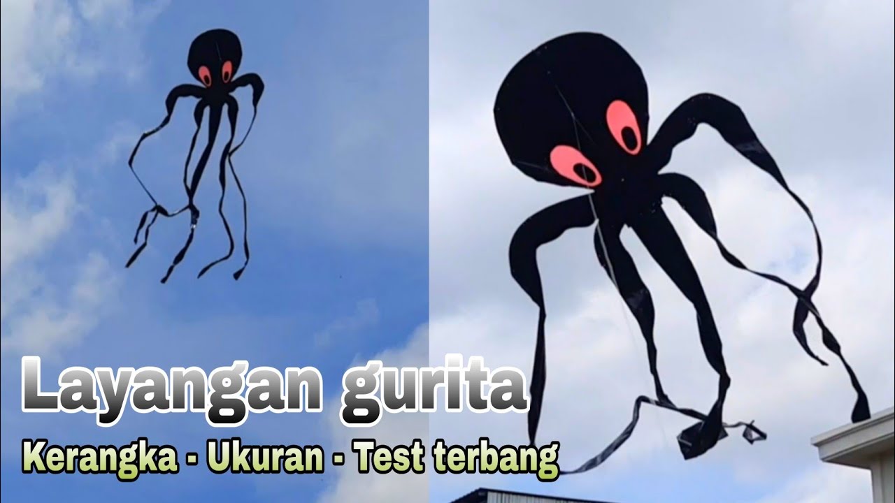 cara membuat layangan unik layangan gurita | octopus kites