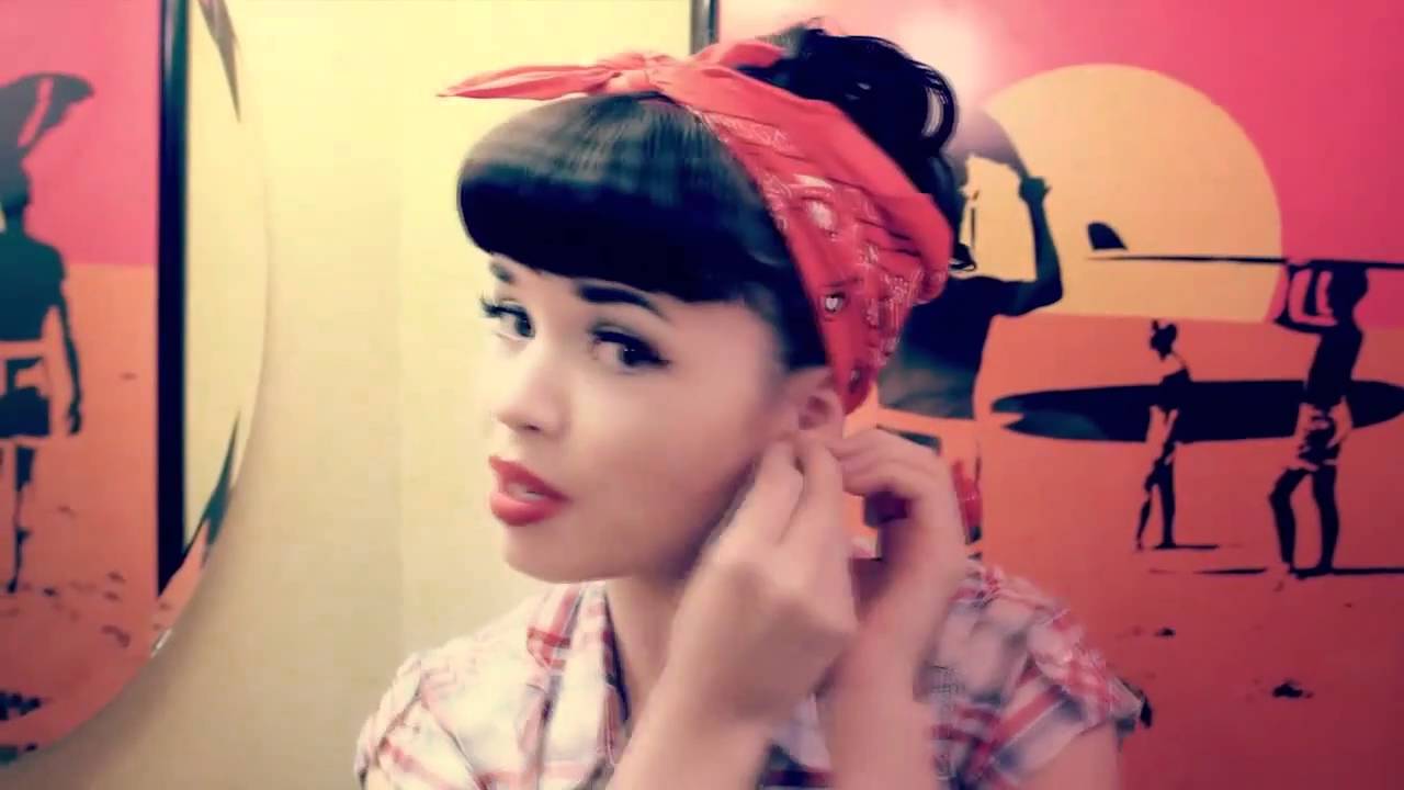 Retro Rockabilly Bandana hair tutorial by Susie Brown