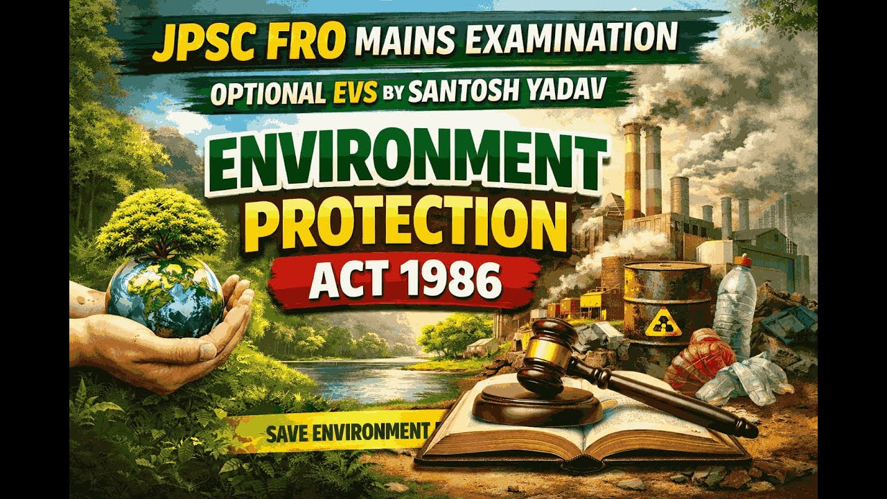 Environmental Protection Act 1986 | संपूर्ण विश्लेषण | JPSC FRO Mains Optional EVS | Santosh Yadav”