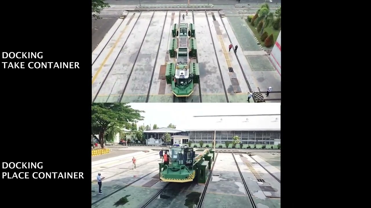 Autonomous Combined Terminal Tractor: Docking for Take and Place Container