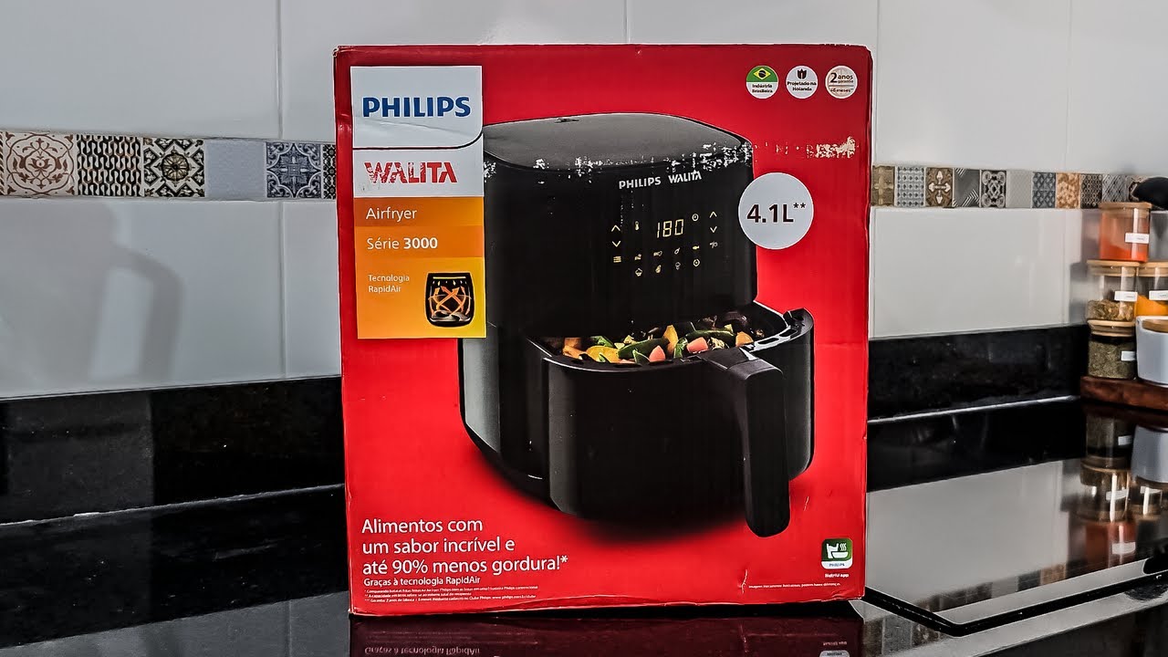 Fritadeira Airfryer Digital Série 3000 Philips Walita 4,1L RI9252 1400W | Unboxing e Impressões