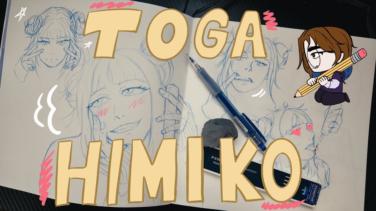 Toga Himiko | MHA | ASMR Sketchbook | Filling pages in Sketchbook
