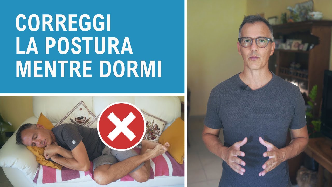 Postura corretta MENTRE DORMI: esercizio di correzione