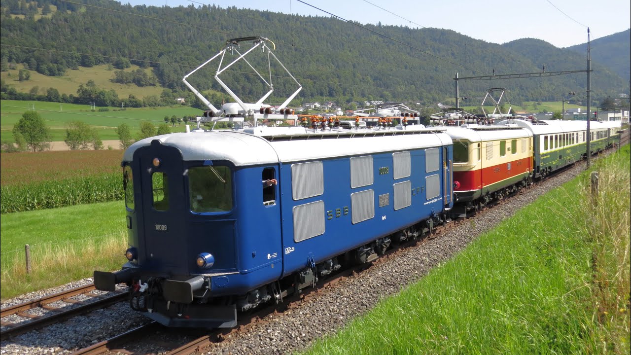 Две Re 4/4 I в двойной тяге – Летняя поездка по Юре с Re 4/4 I 10034 и 10009 | SwissRails
