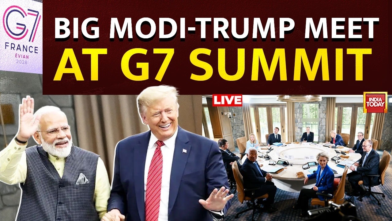 LIVE: Big Modi-Trump Meeting At G7 Summit After 16 Month Gap | PM Modi-Donald Trump Handshake