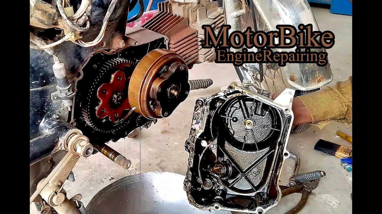 Motor bike engine repairing