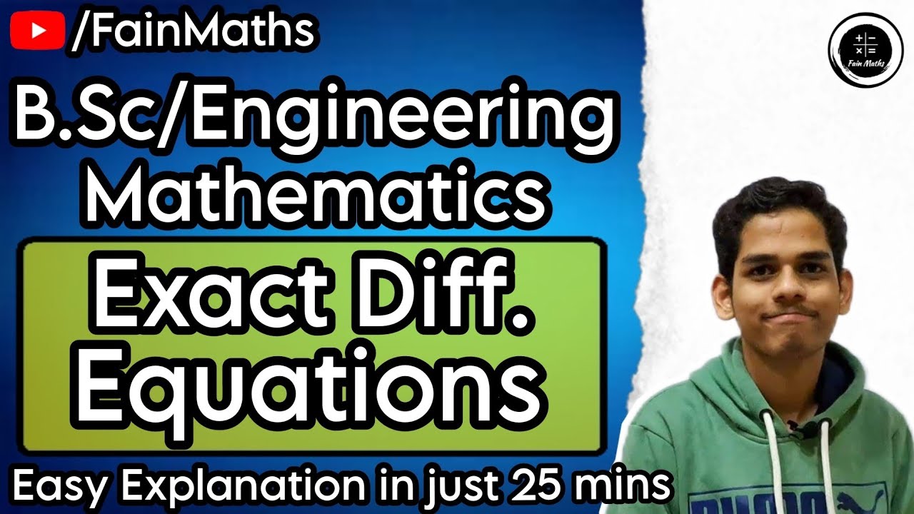 Exact Differential Equations OneShot | Eng/Hindi | Higher Mathematics | #exactdifferentialequation