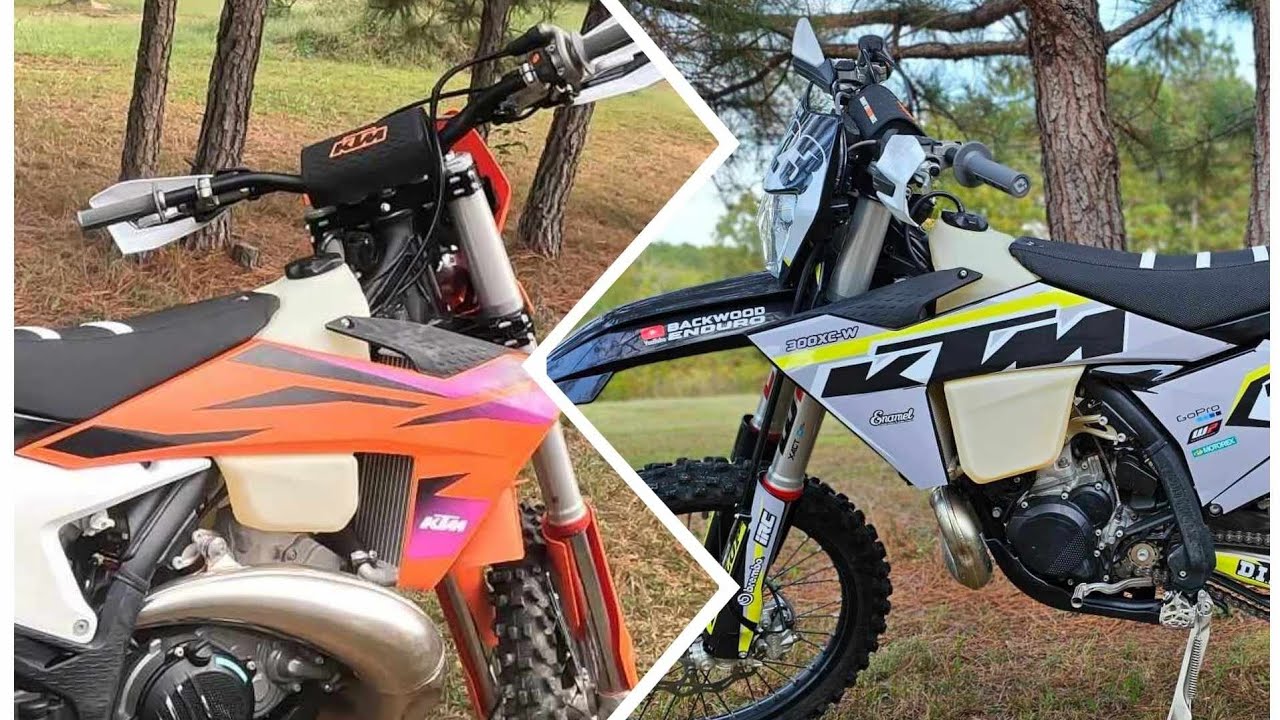 Before and After New Plastics and Graphics KTM 300 XCW