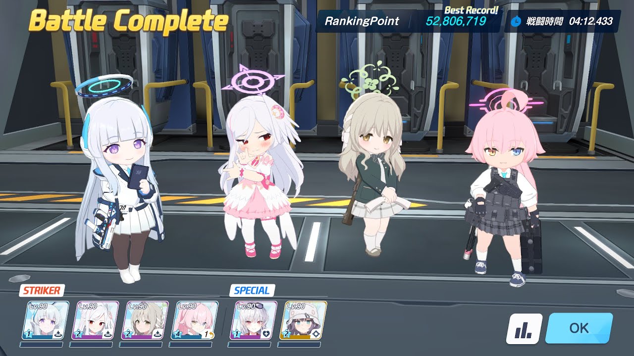 【ブルアカ】市街地戦・イェソド Lunatic 3凸 52,806,719pt【総力戦】