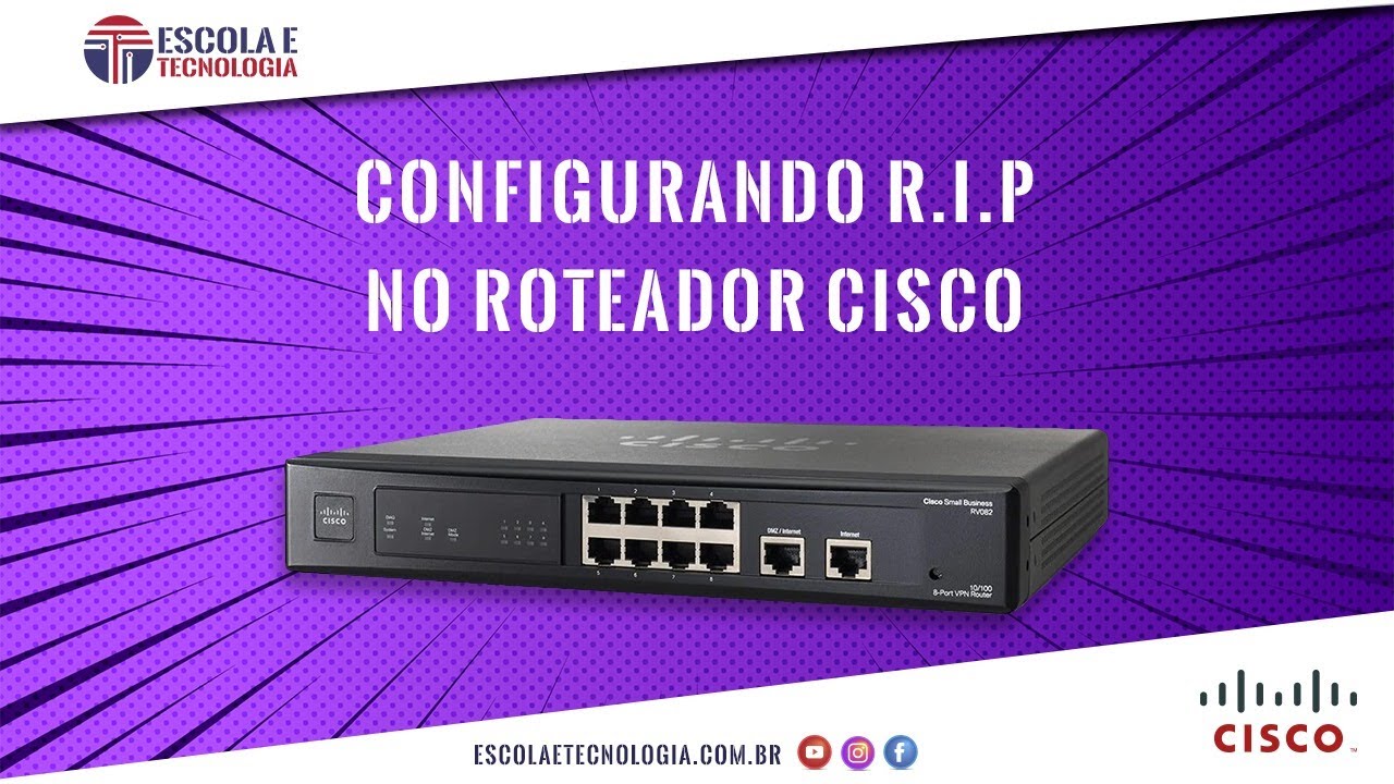 PROTOCOLO DE ROTEAMENTO RIP ROTEADOR CISCO - PACKET TRACER