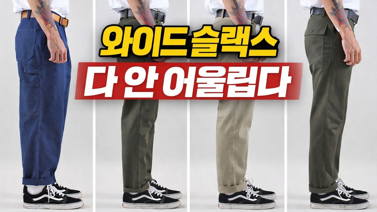 슬랙스, 그냥 와이드 사면 멋있어질까요?