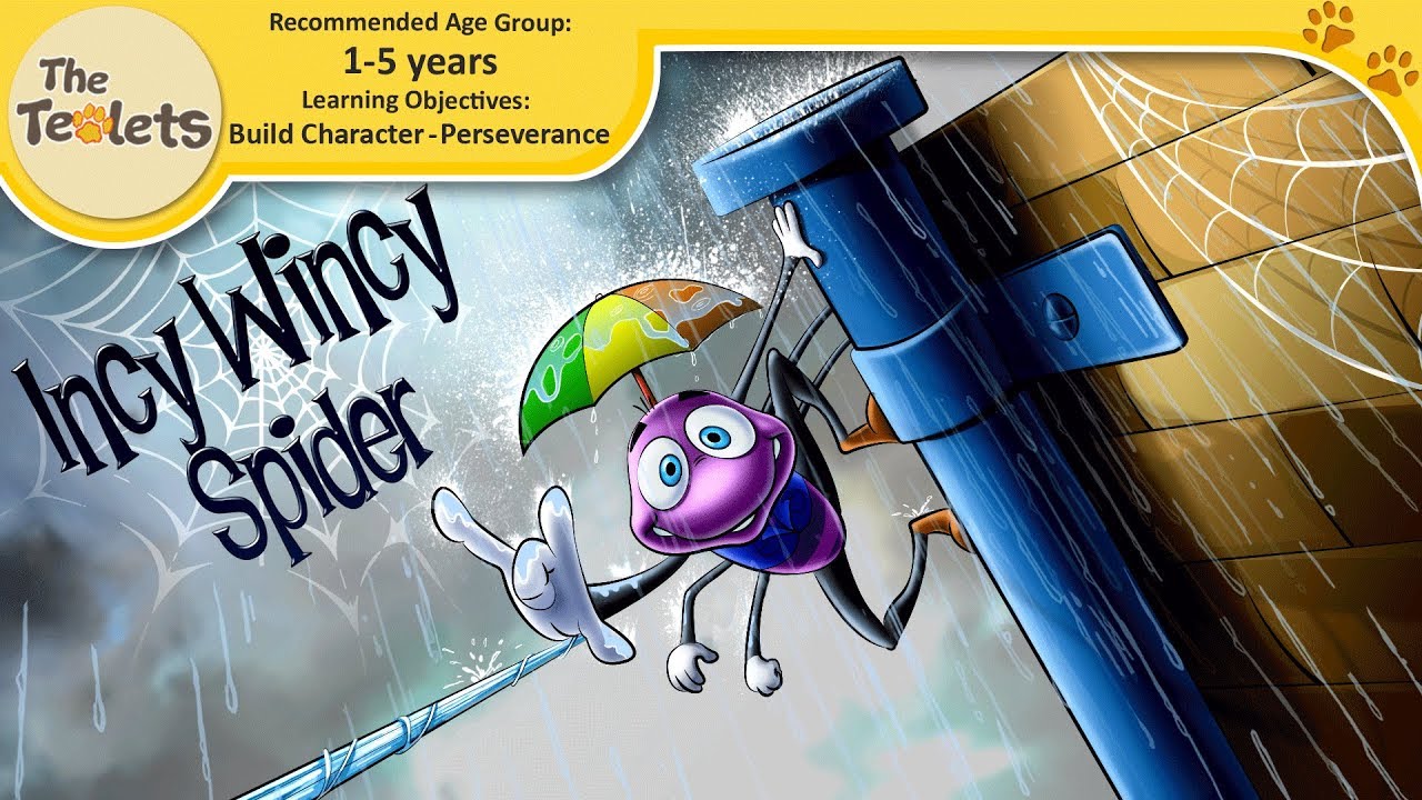 Incy Wincy Spider Nursery Rhyme With Lyrics I Itsy Bitsy Spider I Popular Kids Songs I The Teolets