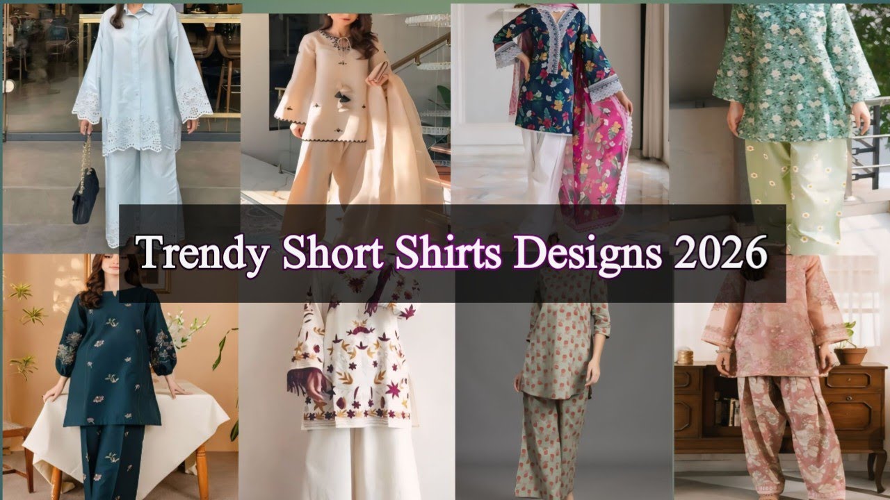 Top Trending Short Shirt Trouser Designs 2026 | Pakistani Eid Dresses | Summer Fashion Ideas