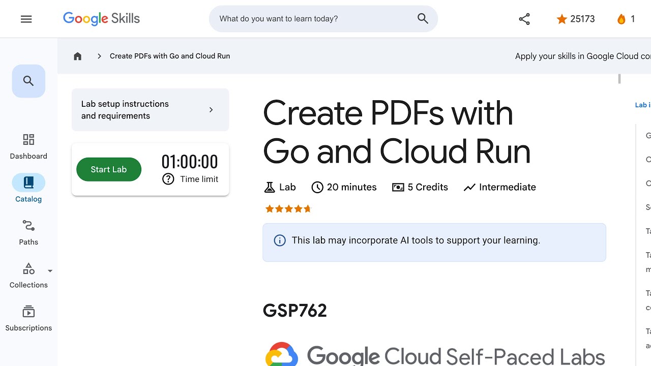 Create PDFs with Go and Cloud Run GSP762