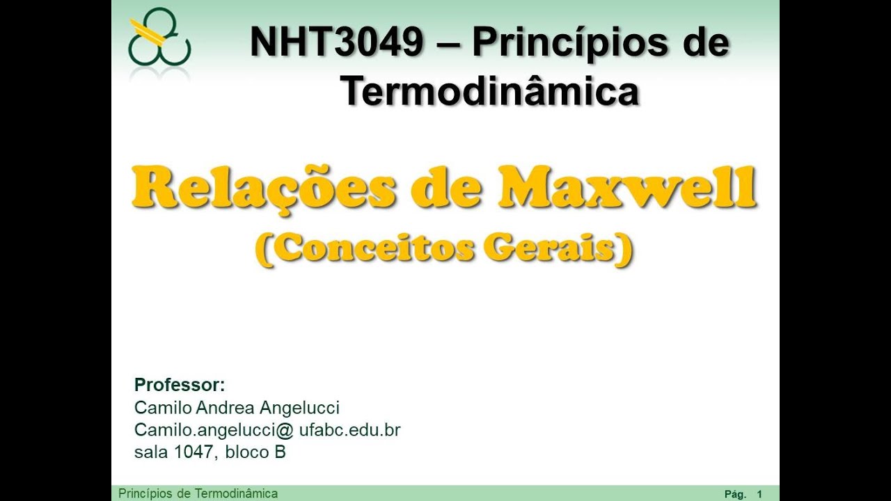 S.6.1 - Relações de Maxwell